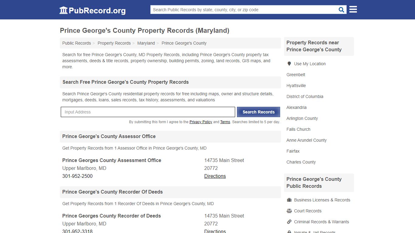 Prince George's County Property Records (Maryland)
